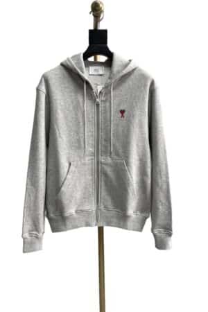 [아미] 드 쿠르 지퍼 후드티