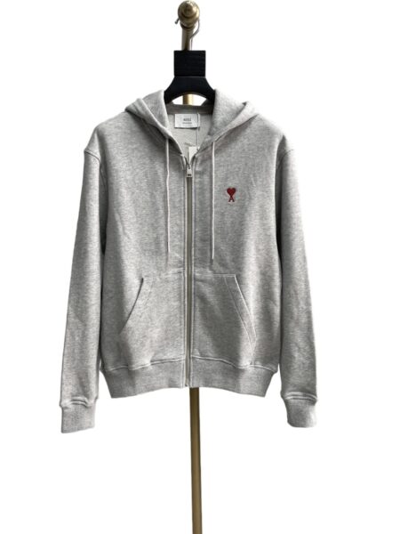[아미] 드 쿠르 지퍼 후드티