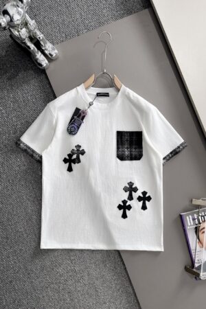 [크롬하츠] 크로스 패치 포켓 반팔 티셔츠