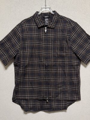 [크롬하츠] 반팔 플란넬 지퍼업 셔츠