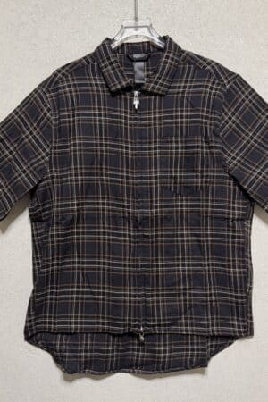 [크롬하츠] 반팔 플란넬 지퍼업 셔츠