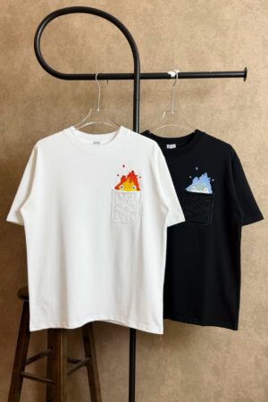 [로에베] 스튜디오 지브리 캘시퍼 자수 코튼 티셔츠