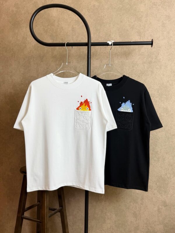 [로에베] 스튜디오 지브리 캘시퍼 자수 코튼 티셔츠