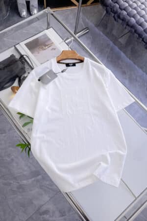 [펜디] 블랙 코튼 FF 자수 로고 티셔츠 (2 COLORS)