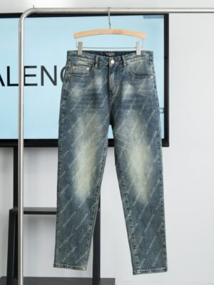 [발렌시아가] 로고 프린트 데님 팬츠