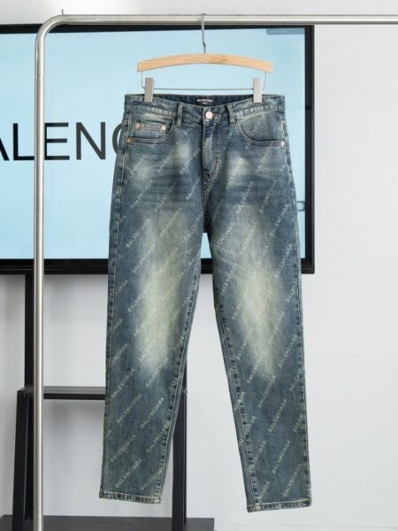 [발렌시아가] 로고 프린트 데님 팬츠