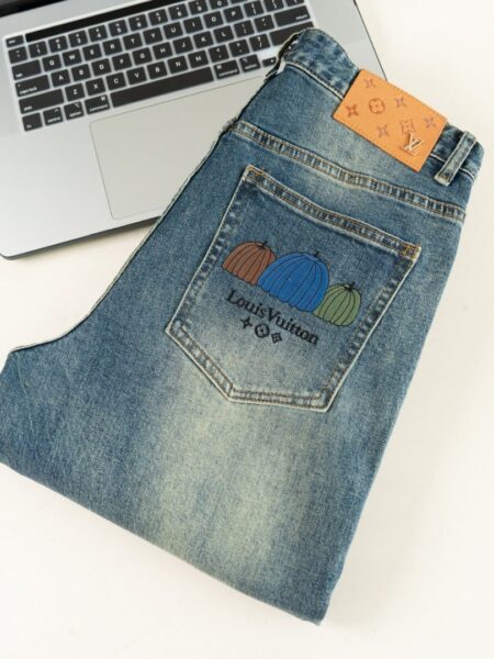 [루이비통] 자수 데님 팬츠