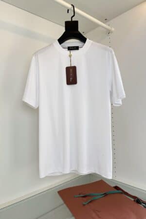 [로로피아나] 코튼 실크 블렌드 자수 로고 티셔츠 (4 COLORS)