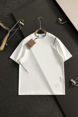 [버버리] 체크 트림 코튼 티셔츠 (2 COLORS)