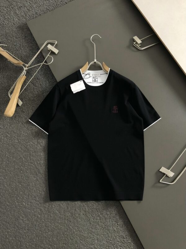 [브루넬로 쿠치넬리] 로고 코튼 저지 크루넥 티셔츠