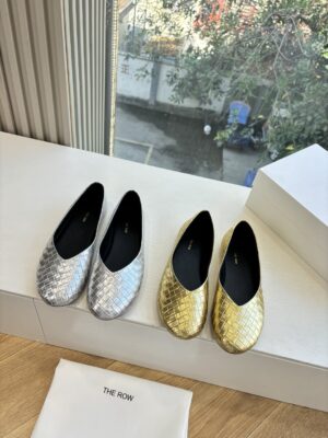 [더 로우] 2026 스퀘어토 니트 위빙 플랫슈즈