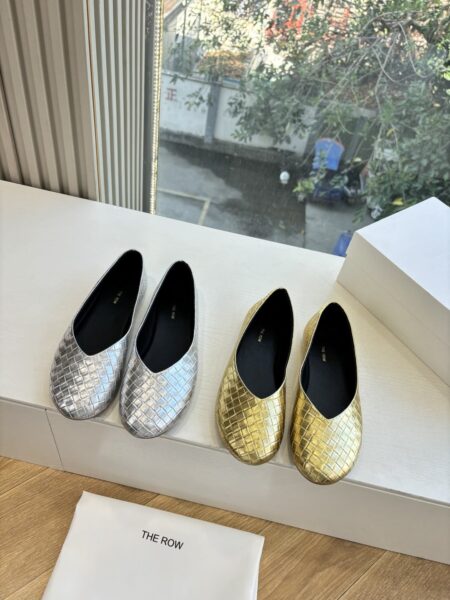 [더 로우] 2026 스퀘어토 니트 위빙 플랫슈즈