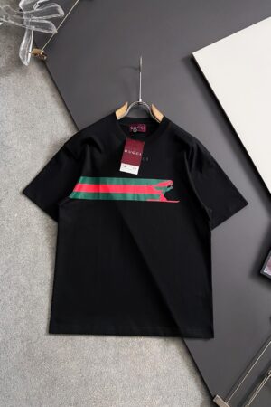 [구찌] 블레이드 웹 코튼 티셔츠 (2 COLORS)