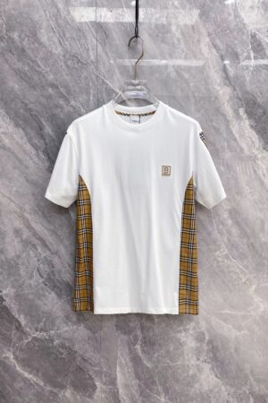 [버버리] 스퀘어 B 로고 체크 패널 티셔츠 (2 COLORS)