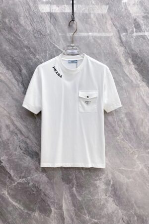 [프라다] 코튼 및 리나일론 포켓 티셔츠 (2 COLORS)