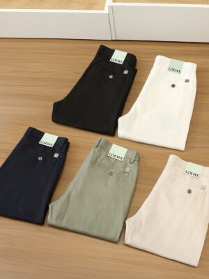 [로에베] 슬림핏 코튼 가바딘 치노 팬츠 (5 COLORS)