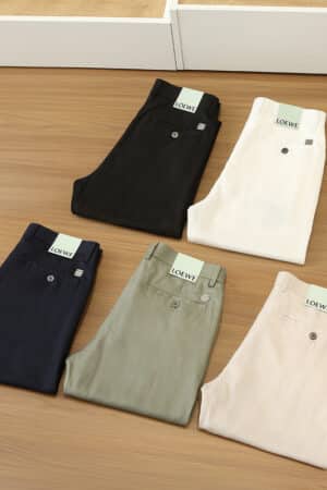 [로에베] 슬림핏 코튼 가바딘 치노 팬츠 (5 COLORS)