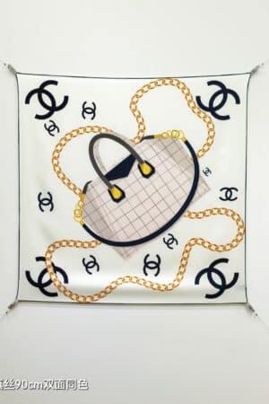 [샤넬] 실크 스퀘어 스카프 (2 COLORS)