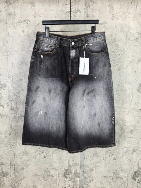 [아크네 스튜디오] 페인팅 블랙 데님 반바지