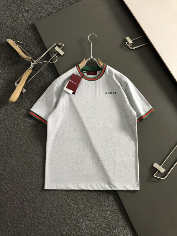 [구찌] 웹 트림 코튼 티셔츠