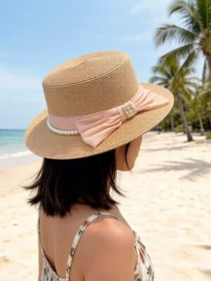 [샤넬] 라피아 보터 햇 진주 (3 COLOR)