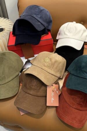 [로로피아나] 코듀로이 자수 베이스볼 캡 (9 COLOR)