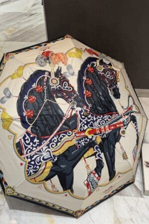 [에르메스] 26S 시즌 신상 시그니처 풀오토 자외선 차단 우양산 (4 COLOR)