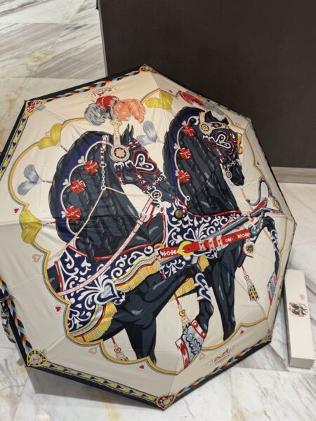 [에르메스] 26S 시즌 신상 시그니처 풀오토 자외선 차단 우양산 (4 COLOR)