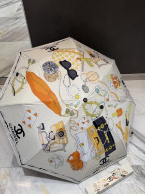 [샤넬] 2026S 시즌 신상 퀼팅 & 로고 전 자동 우양산 (2 COLOR)