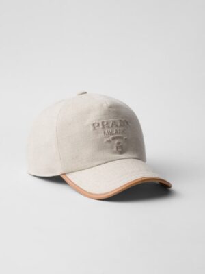 [프라다] 리넨 혼방 베이스볼 캡 2HC179