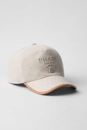 [프라다] 리넨 혼방 베이스볼 캡 2HC179