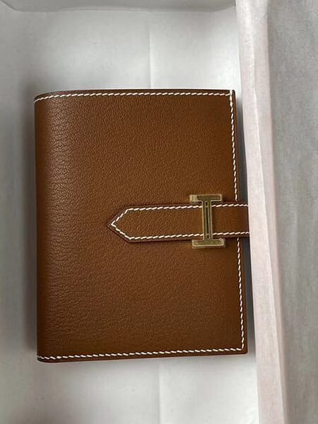 [에르메스] Bearn Compact 베안 반지갑 CK37 Gold 양가죽