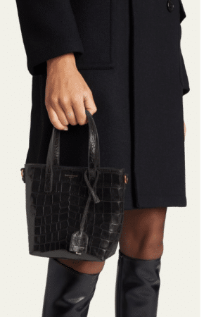 [생로랑] 크로커다일 엠보싱 미니 토이 쇼퍼백 712367