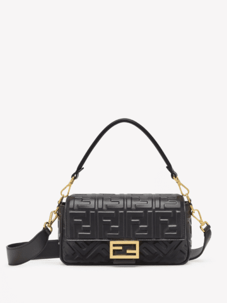 [펜디] 바게트 블랙 가죽 백 8BR600