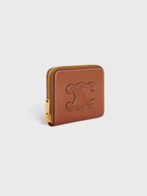 [셀린느] 퀴르 트리옹프 컴팩트 지퍼 지갑 - 부드러운 카프스킨 10K533DR8.04LU (2 COLORS)