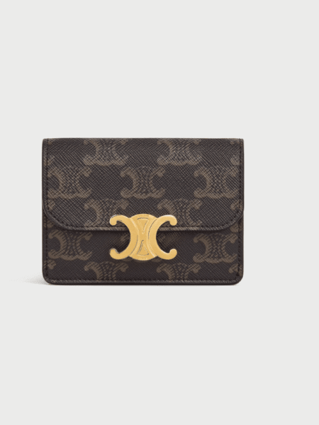 [셀린느] 트리옹프 플랩 카드 지갑 - 트리옹프 캔버스 10I582CPJ.04LU