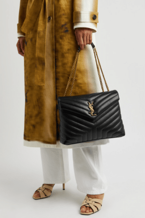 [생로랑] 루루 미디엄 숄더백 블랙 금장 574946