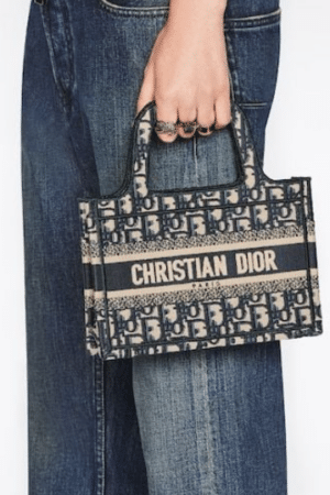 [디올] 미니 북 토트백 네이비/그레이 S5475ZTDT