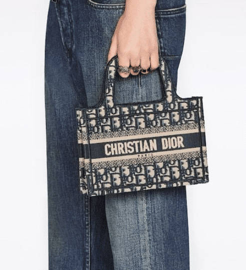 [디올] 미니 북 토트백 네이비/그레이 S5475ZTDT