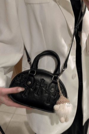 [크롬하츠] 레더 크로스 미니 볼링백