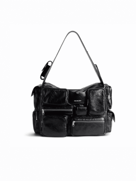 [발렌시아가] 수퍼비지 슬링백 라지 블랙 702168210