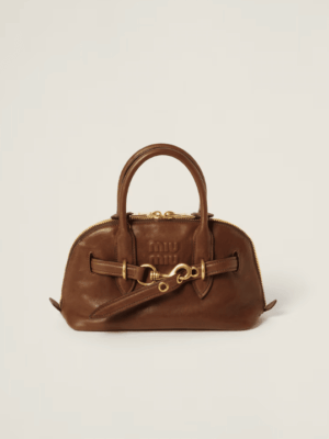 [미우미우] 스몰 아방뛰르 나파 레더 탑핸들 토트백 5BB169