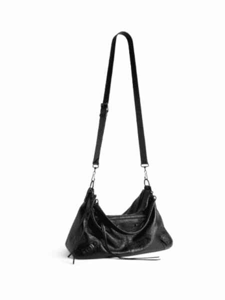 [발렌시아가] 르 시티 모토 미디엄 블랙 8461862