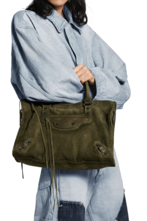 [발렌시아가] 르 시티 백 미디엄 카키 8230582