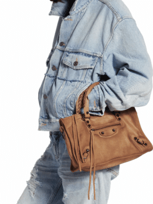 [발렌시아가] 르 시티 백 스몰 카멜 8114422