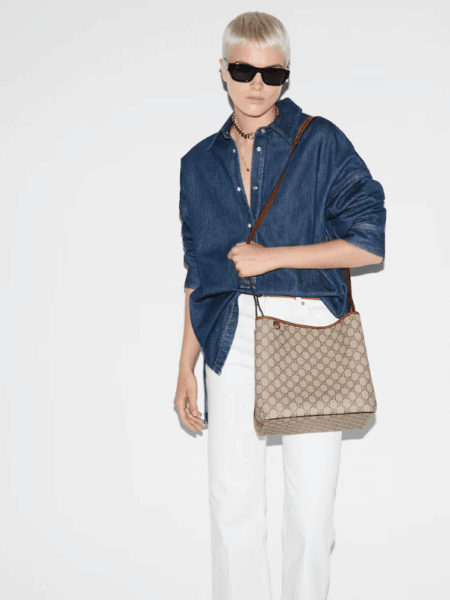 [구찌] GG 엠블럼 미디엄 버킷백 ‎815103