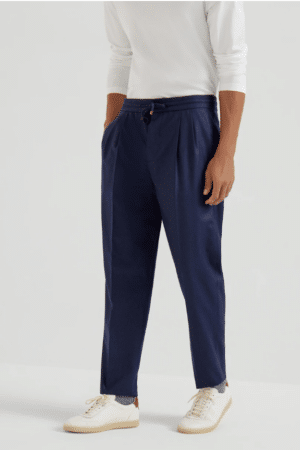 [브루넬로 쿠치넬리] 레져 핏 드로우스트링 트라우저(2 COLORS)