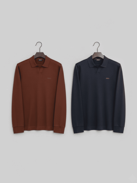 [제냐] 클래식 버튼리스 폴로 셔츠 (3 COLORS)