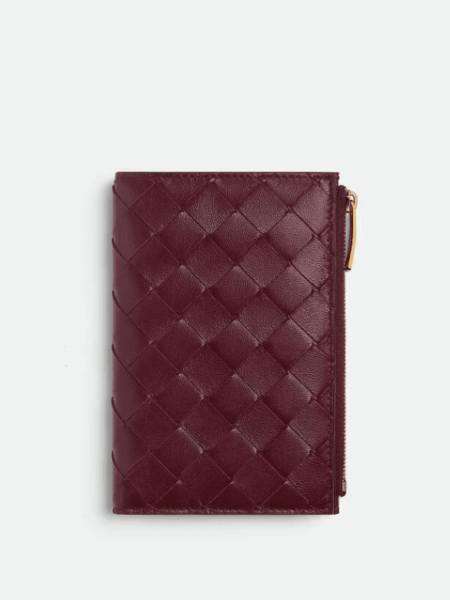 [보테가베네타] 미디엄 인트레치아토 폴더형 지퍼 지갑 749940