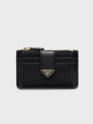 [프라다] 사피아노 및 가죽 카드 지갑 1MC038